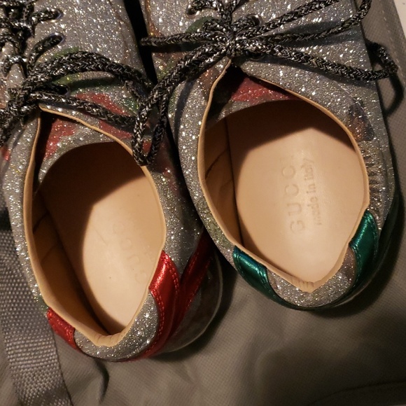 Gucci Unisex/M 10/W11 Tian glitter sneakers to beat all sneakers - Picture 5 of 9